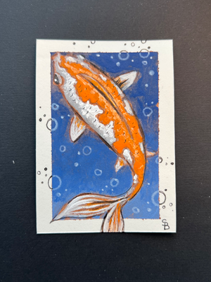 KOI aceo art card thumbnail 2