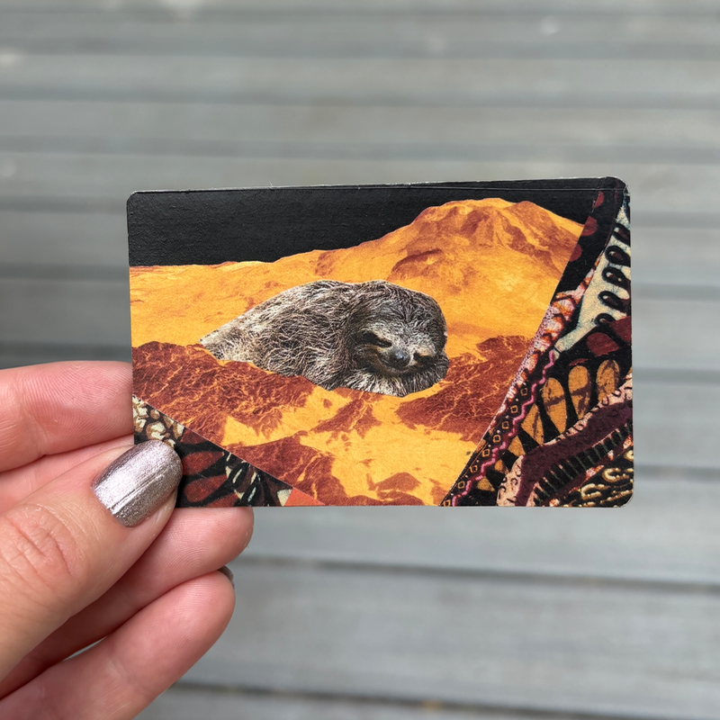 Sleepy Sloth aceo art card