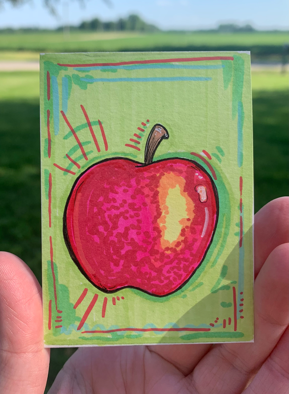 Pink Lady aceo art card