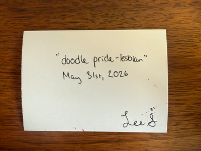 Doodle Pride: Lesbian aceo art card thumbnail 2