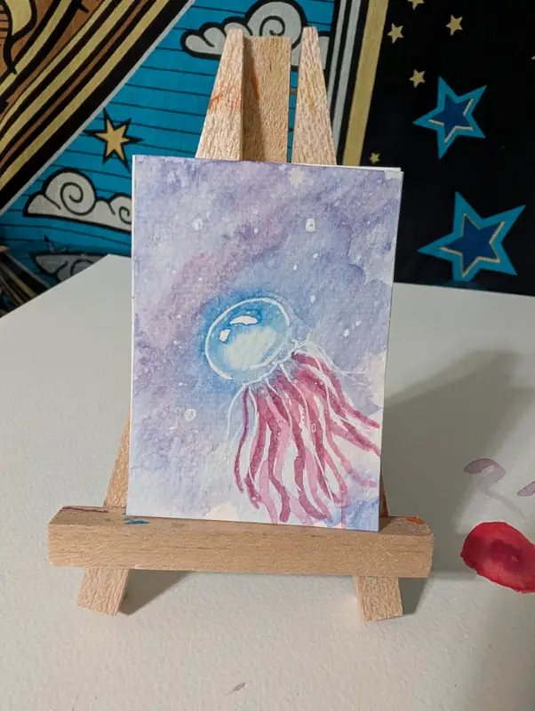 JellyFish aceo art card