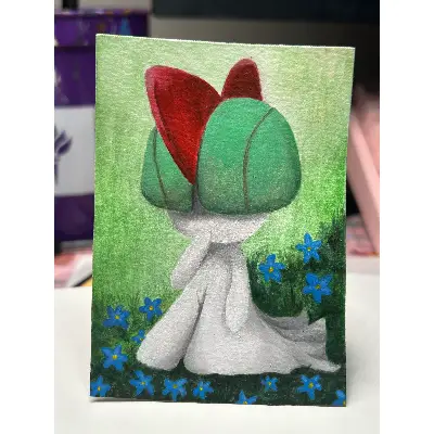 Pokemon Ralts aceo art card thumbnail 2