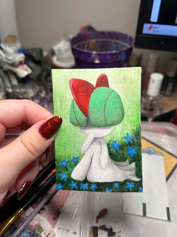 Pokemon Ralts aceo art card