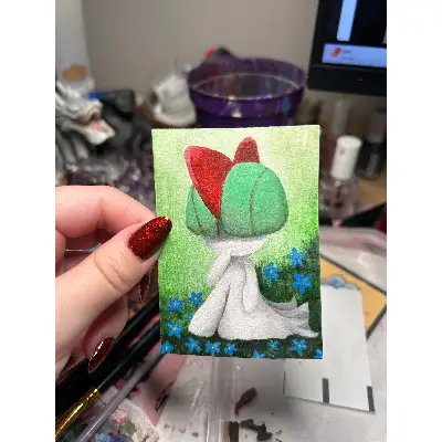 Pokemon Ralts aceo art card thumbnail 1