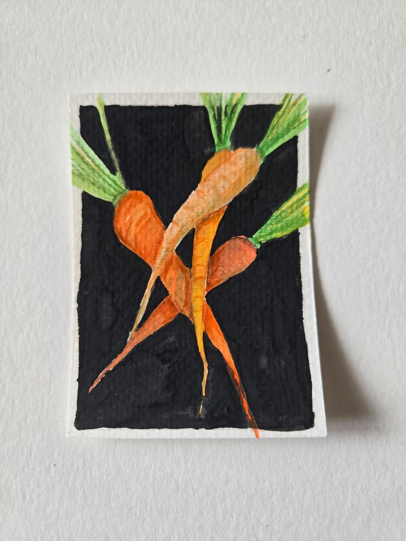 Crunchy Carrots aceo art card