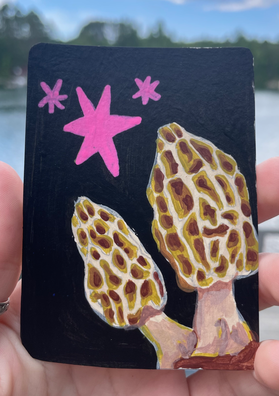 Morels aceo art card