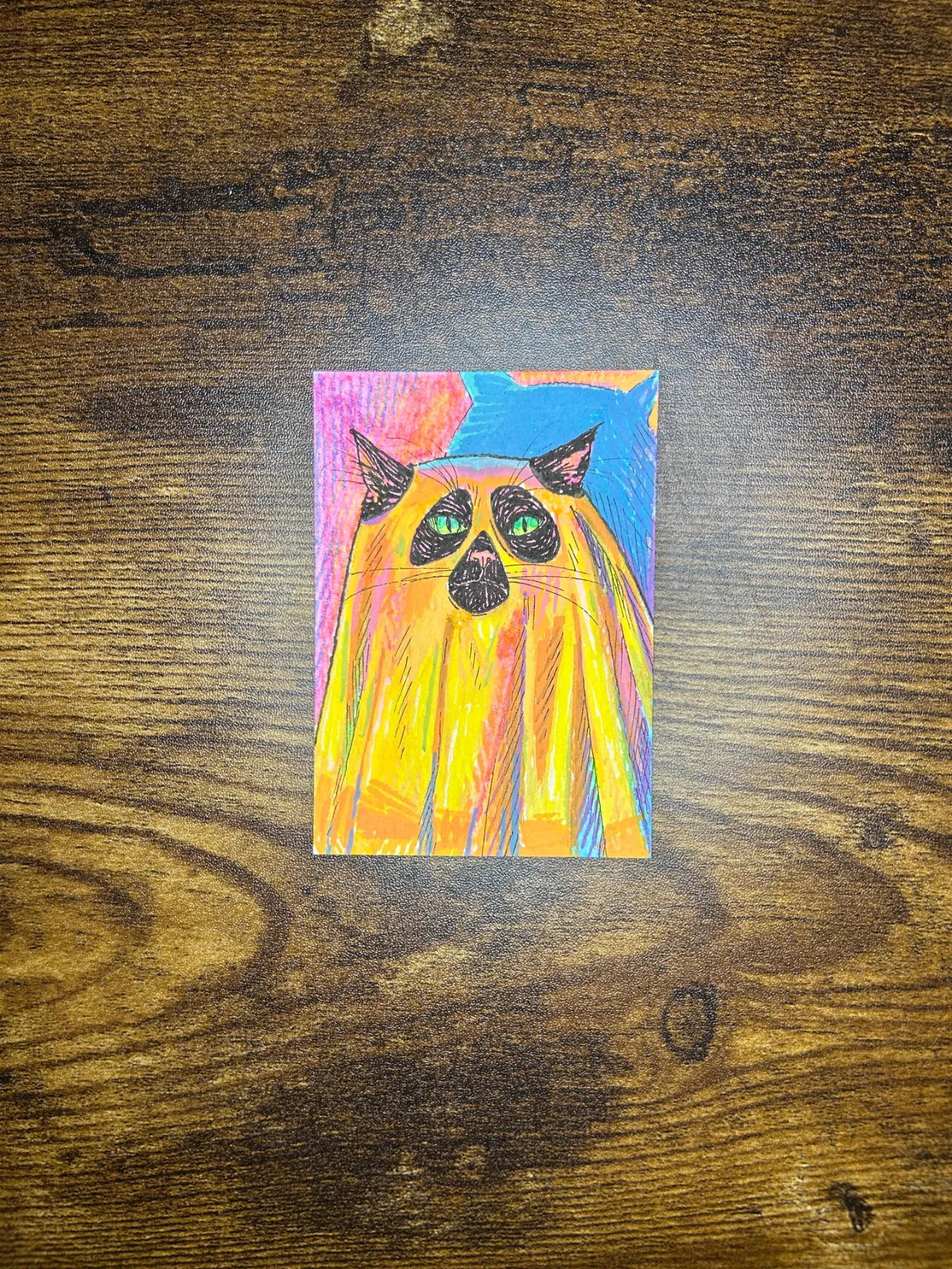 Neon Ghost aceo art card