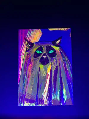 Neon Ghost aceo art card thumbnail 2