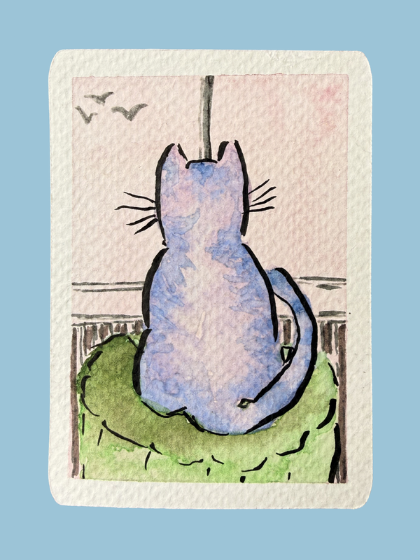 Romeo at the Window aceo art card