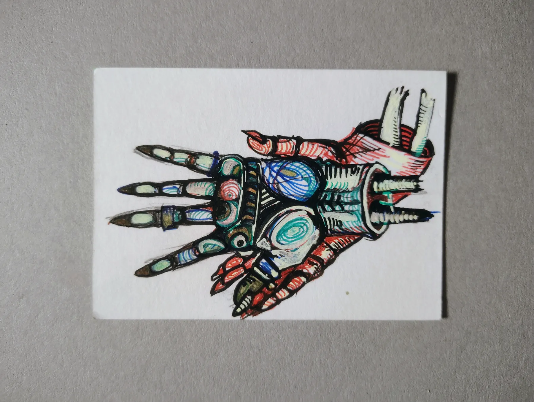 Hold your own hand aceo art card