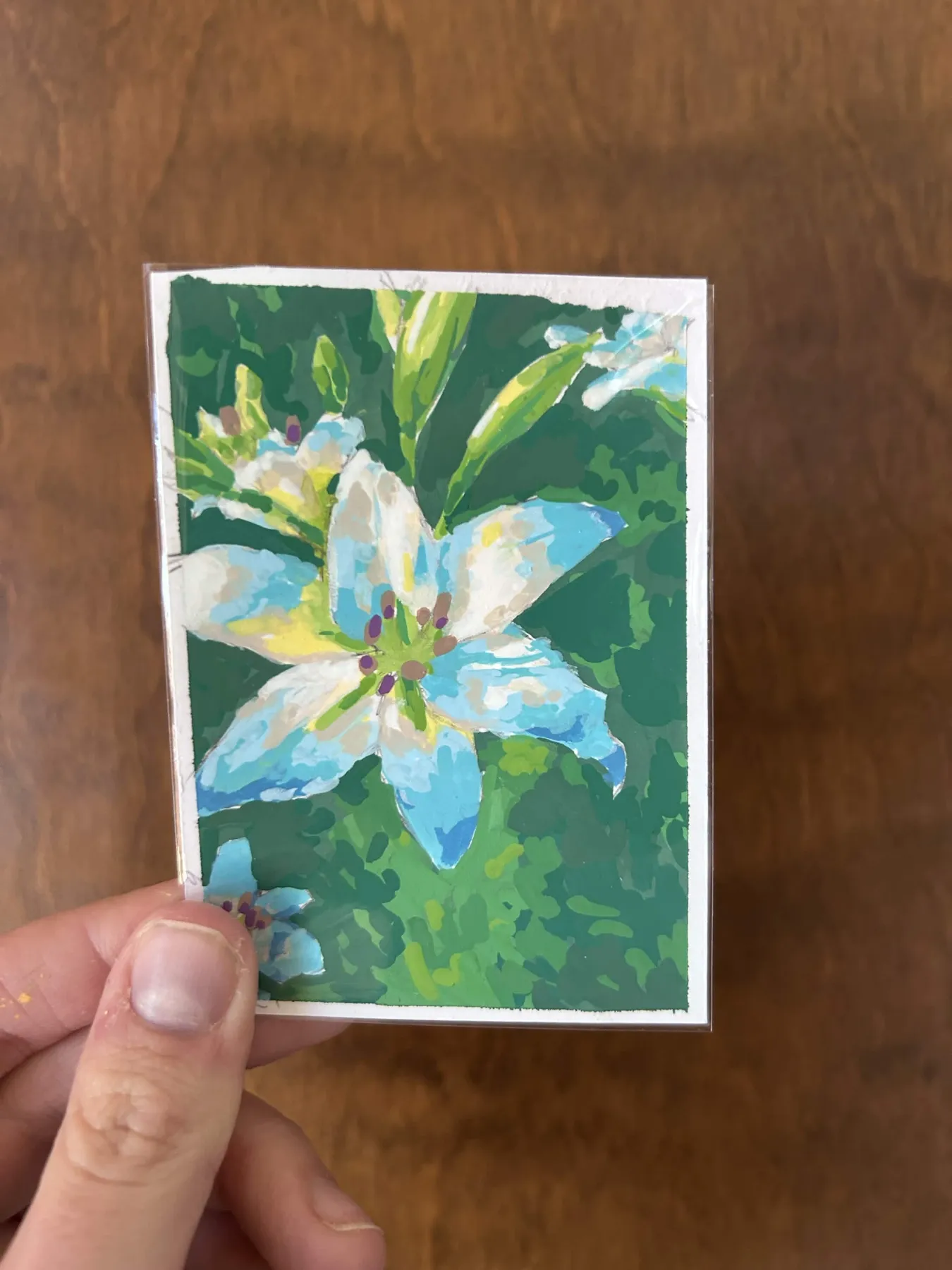 Lilies aceo art card