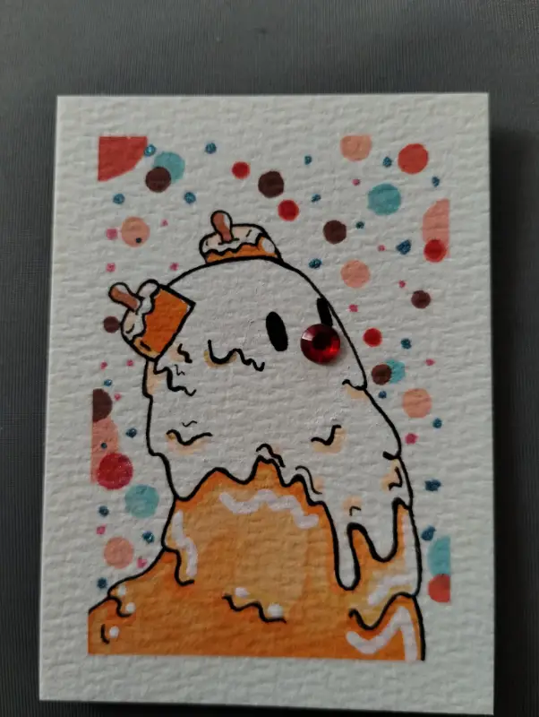 Orange Cream Dream aceo art card