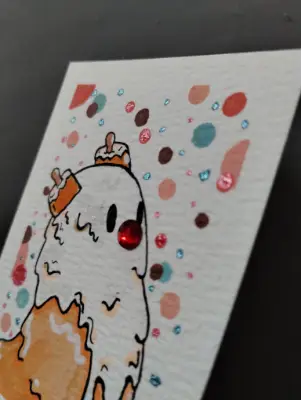 Orange Cream Dream aceo art card thumbnail 2