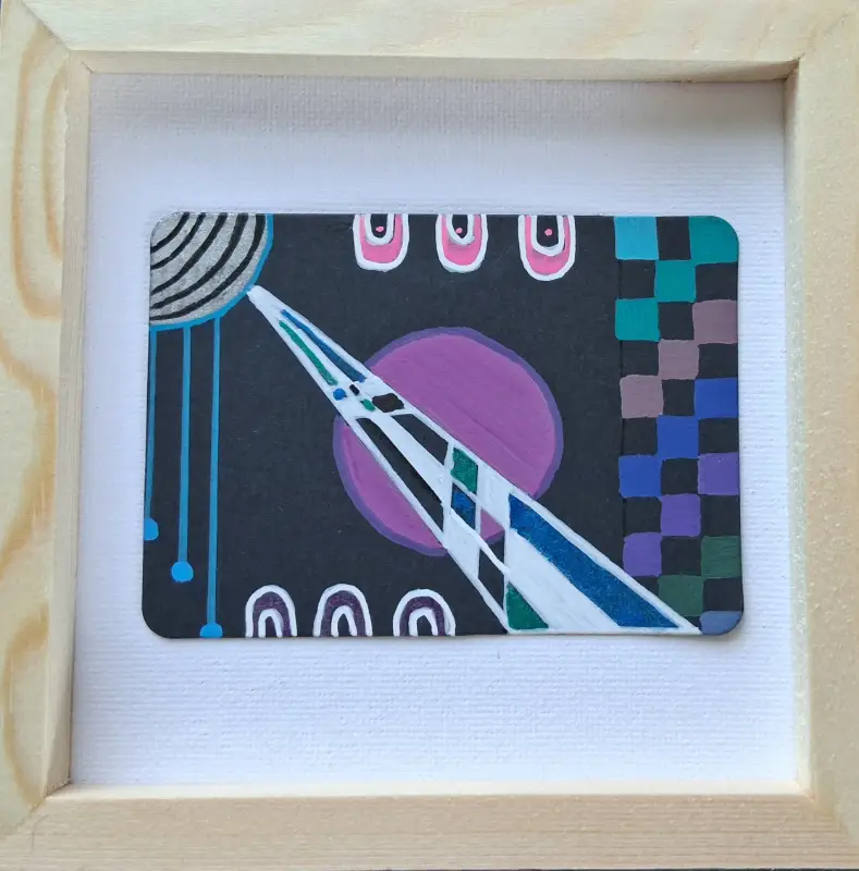 Space Disco aceo art card
