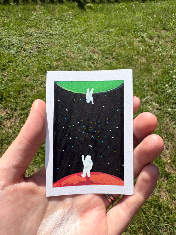 Go Far aceo art card