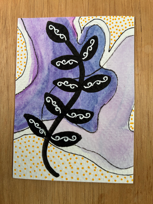 Flowy Vine aceo art card thumbnail 2
