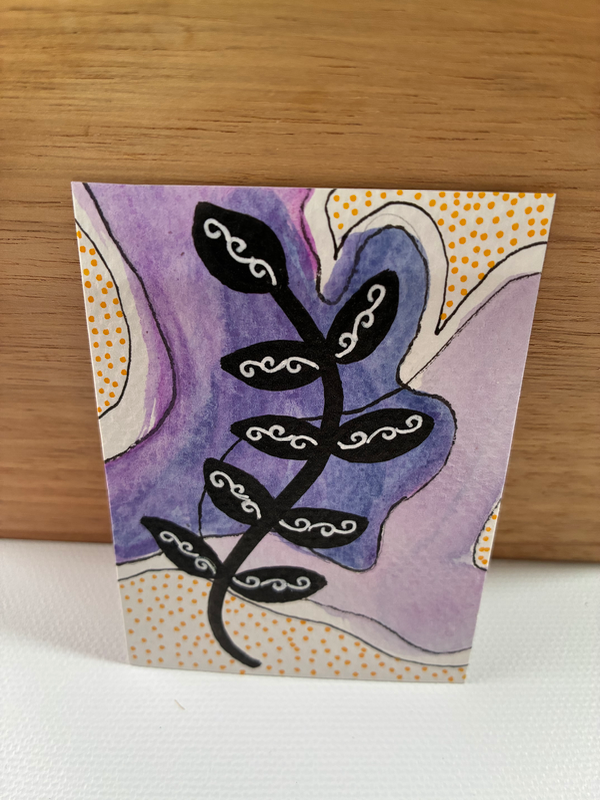 Flowy Vine aceo art card