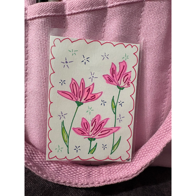 Sparkly floral aceo art card thumbnail 1