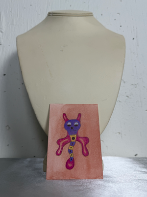 Cute Alien Drawing aceo art card thumbnail 2