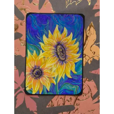 Sunflower Dream aceo art card thumbnail 2