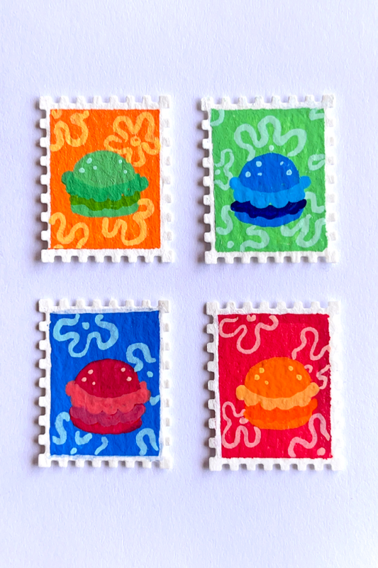 Pretty Patties Pop Art aceo art card