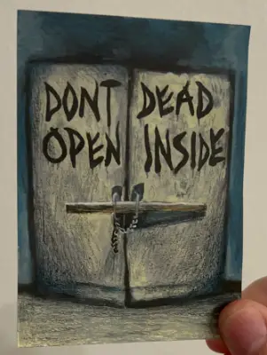 The Walking Dead Rick Grimes, 'Don't Open Dead Inside' ACEO Set aceo art card thumbnail 2