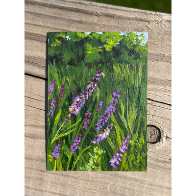Blazing Star Botanical aceo art card thumbnail 1