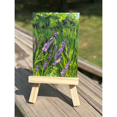 Blazing Star Botanical aceo art card thumbnail 2