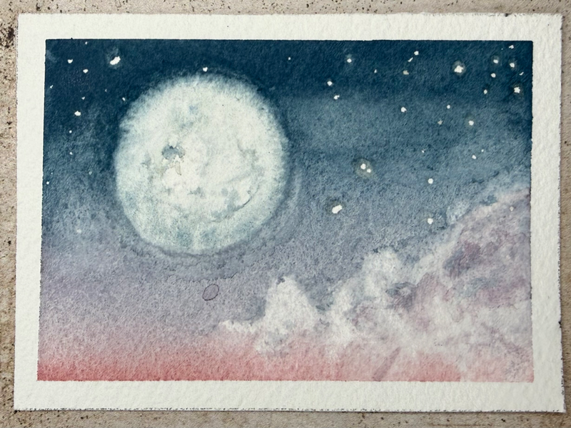 Night aceo art card
