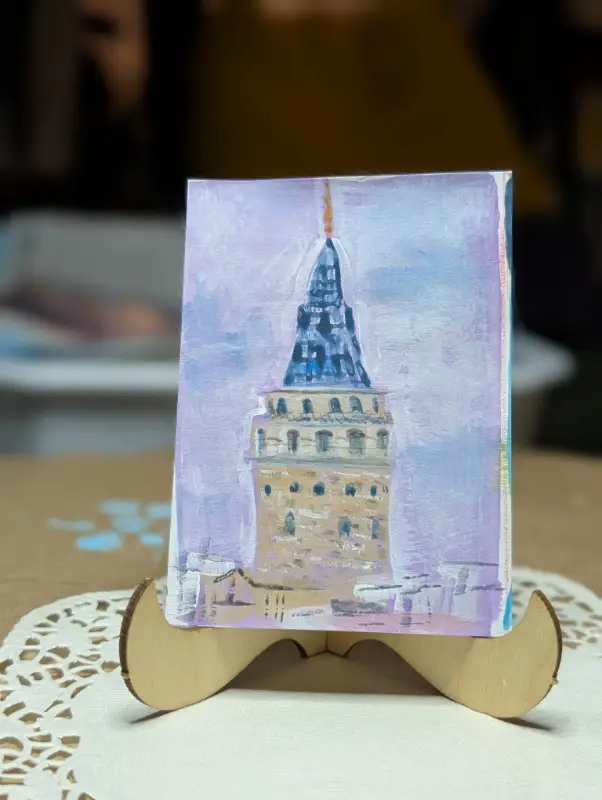 Galata tower aceo art card