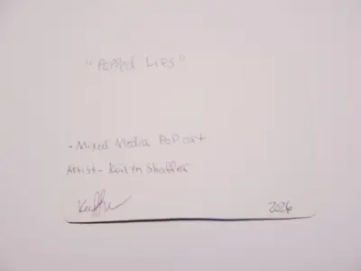 Popped Lips aceo art card thumbnail 3