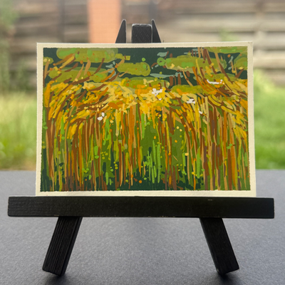 hanging lilies aceo art card thumbnail 1