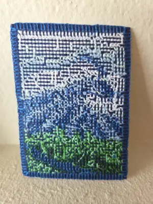 The Mountain Is Out aceo art card thumbnail 2