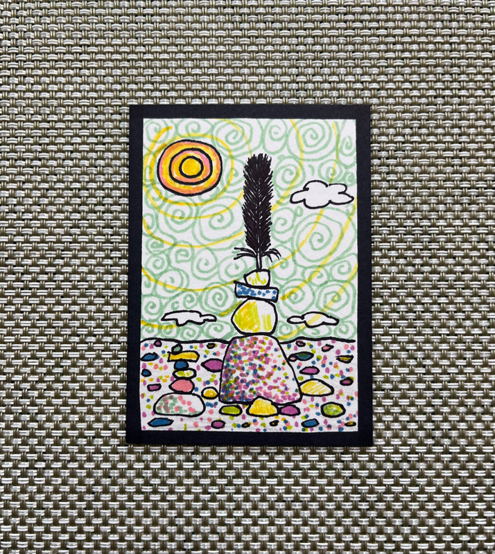 “The Perfect Moment of Balance” aceo art card