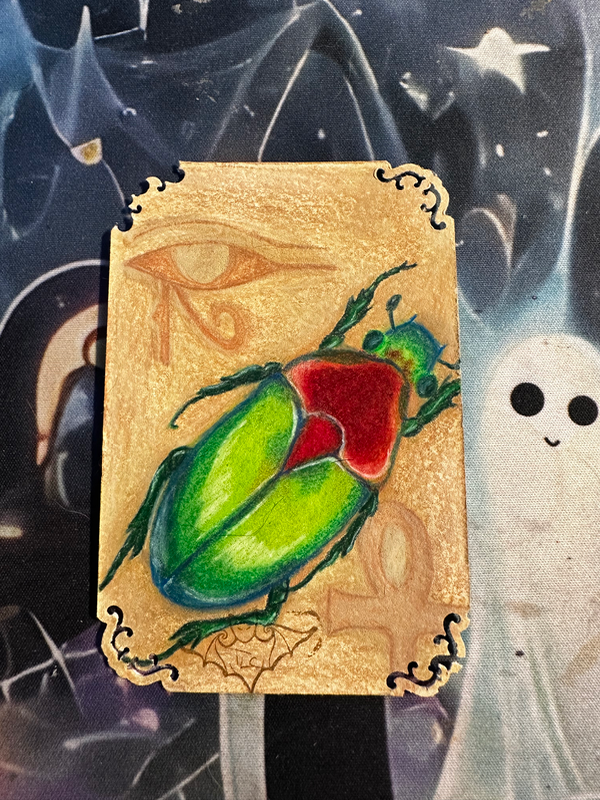 Scarab aceo art card