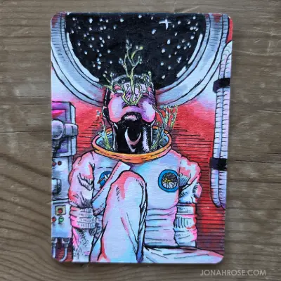 Back to the Stars aceo art card thumbnail 1
