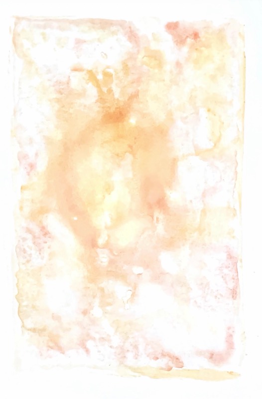 Metallic abstract watercolor aceo art card