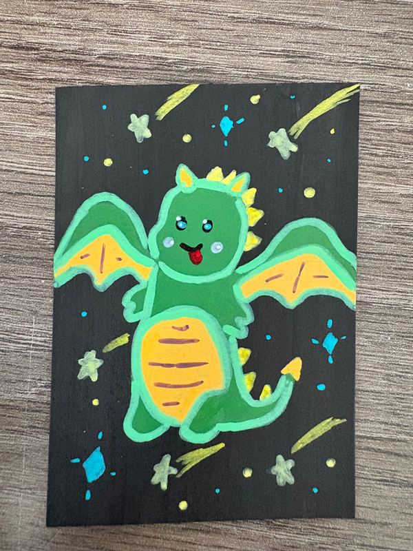 Star dragon aceo art card