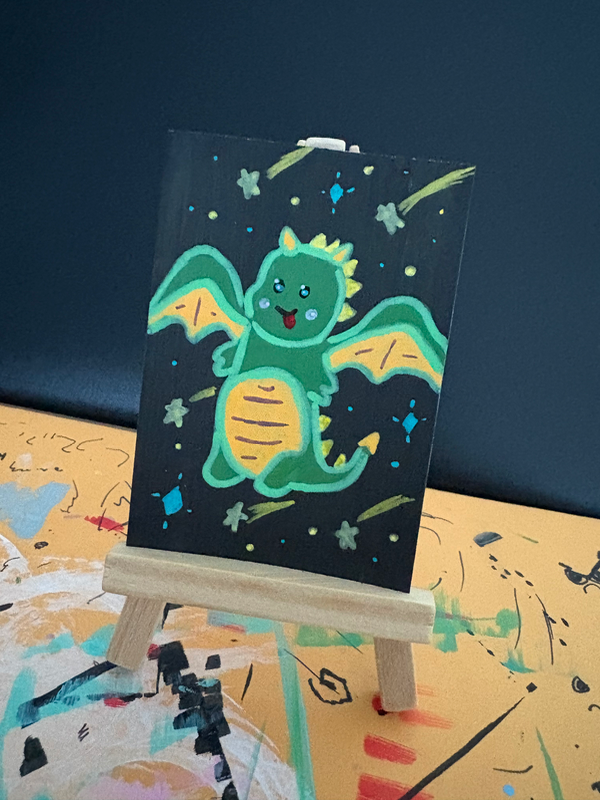Star dragon aceo art card