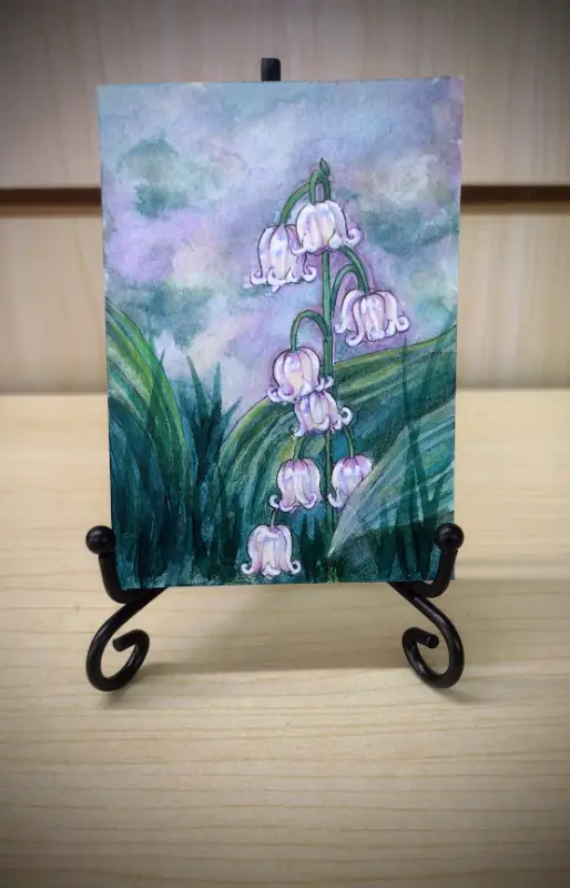 Lily of the Valley Study aceo art card