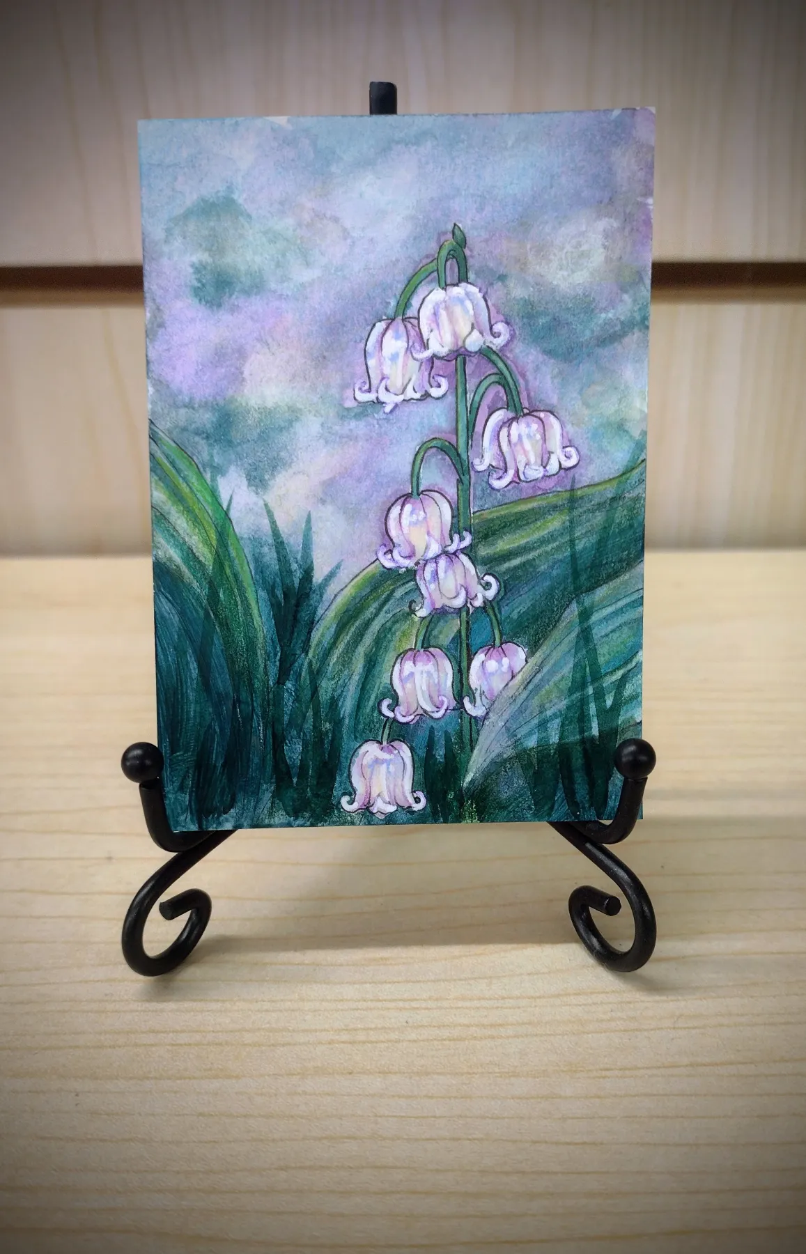 Lily of the Valley Study aceo art card