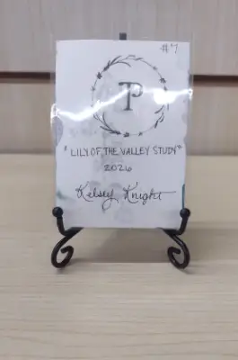 Lily of the Valley Study aceo art card thumbnail 2