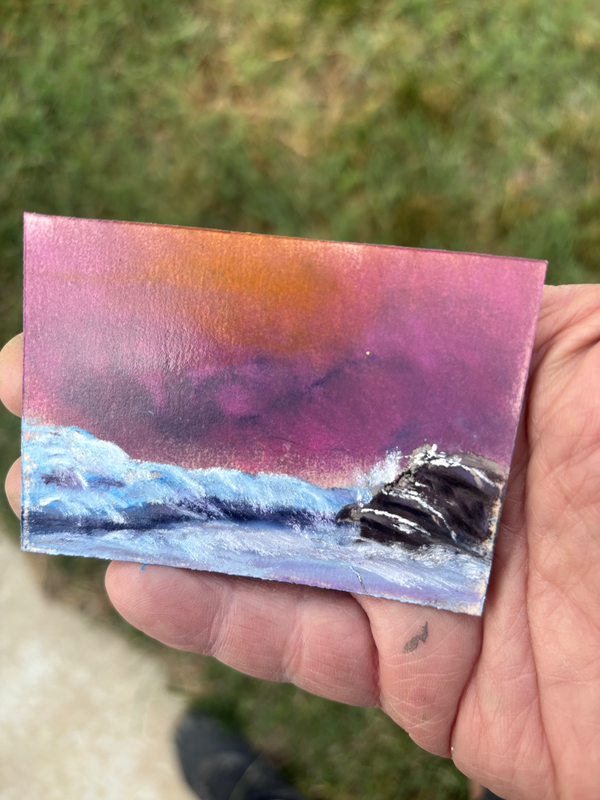 Oregon Waves aceo art card