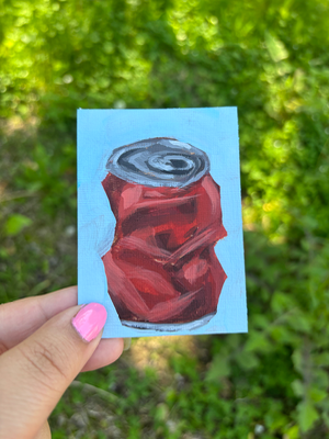 “Sharp Coke” Cola Can Acrylic Painting aceo art card thumbnail 2