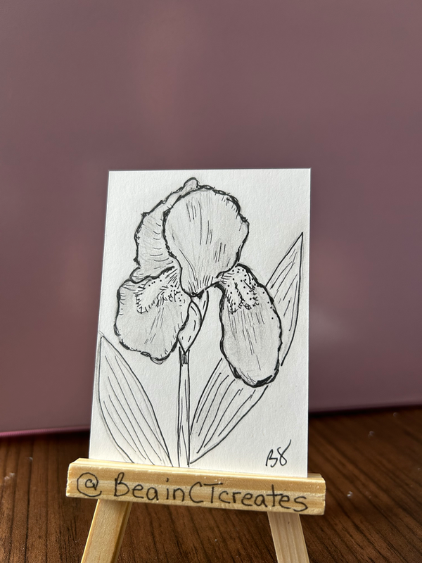 Ink Iris aceo art card
