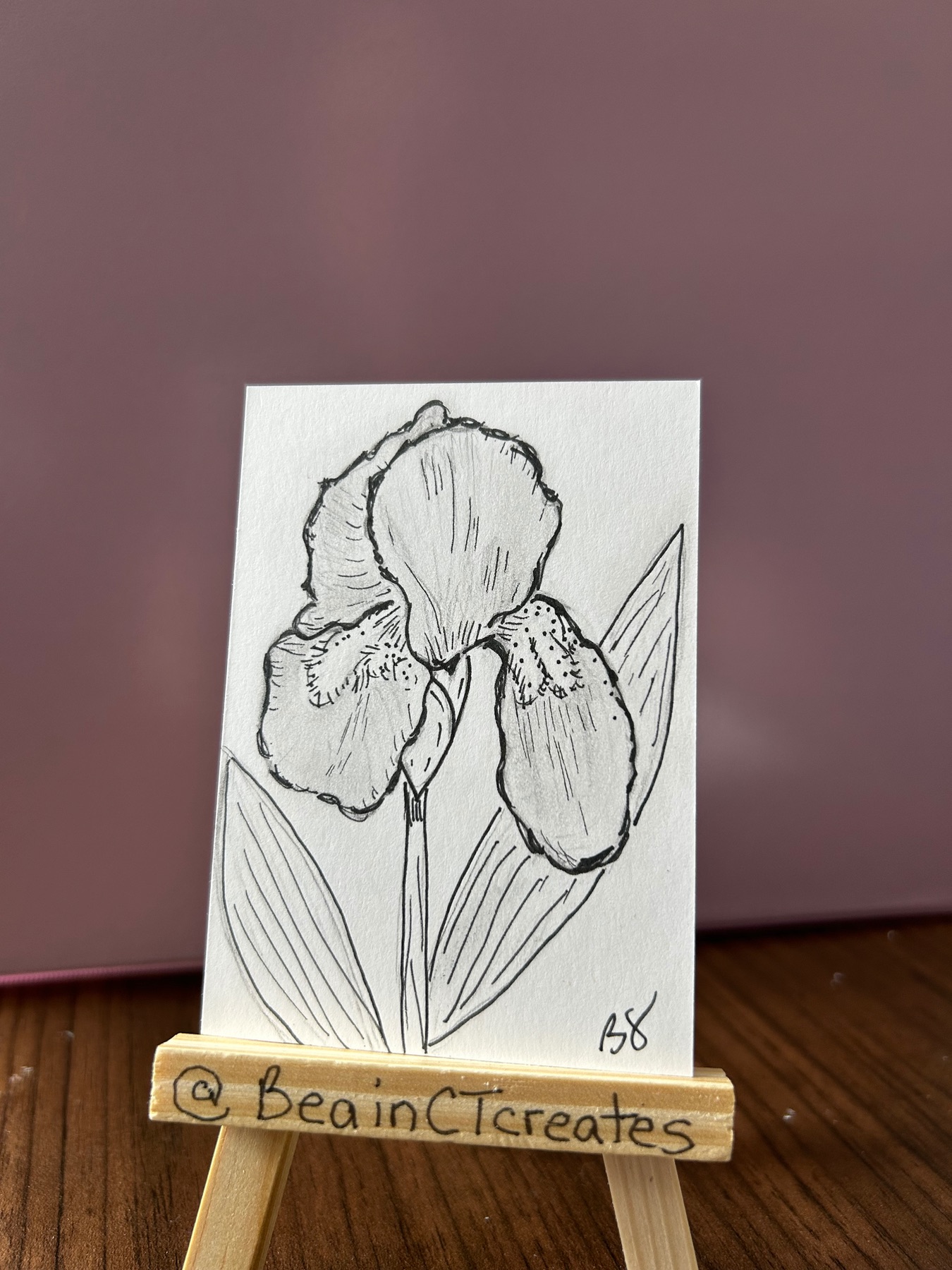 Ink Iris aceo art card