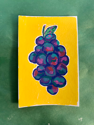Original ACEO Card Art | Pop Art Fruit | Acrylic Medium aceo art card thumbnail 2