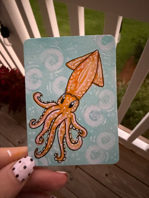 whimsy sea aceo art card thumbnail 2
