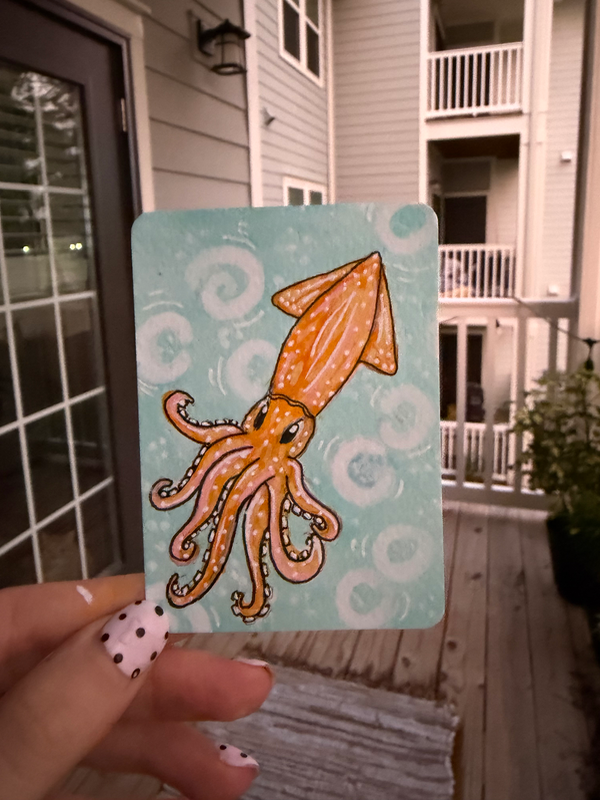 whimsy sea aceo art card