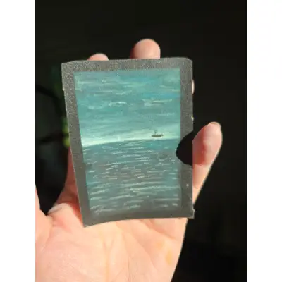 The Cold, Dark Sea aceo art card thumbnail 2